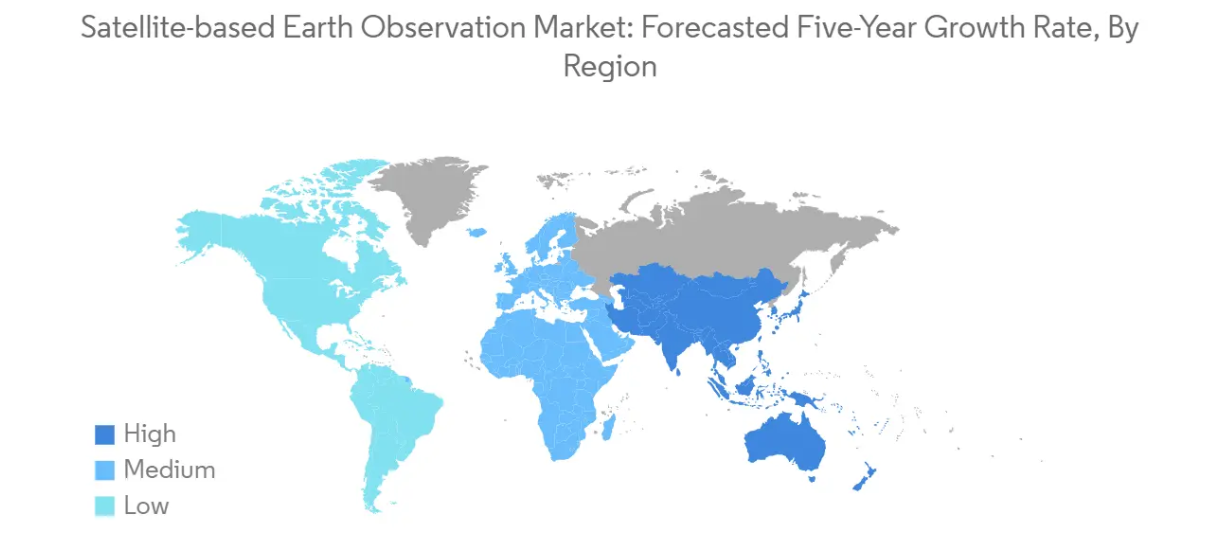 Market Analysis of Satellite-based Earth Observation Market: Forecasted Growth Rate by Region